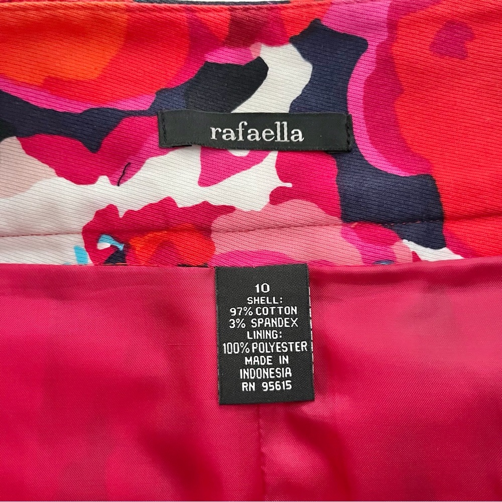 Rafaella Skirt Size 10 Midi Straight Colorful Floral and Belle Amie Shirt PM - Picture 13 of 16